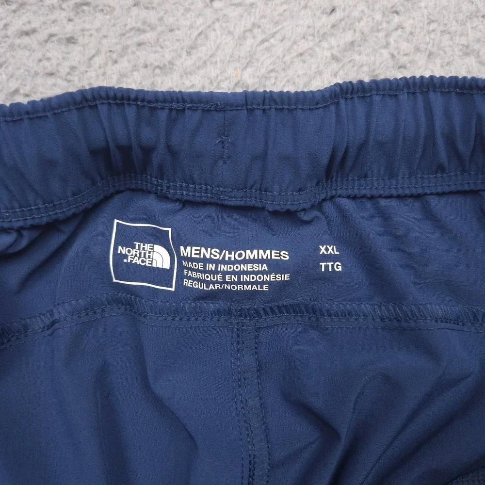 The North Face Wander Shorts Men XXL Blue FlashDry Zip Pocket Stretch 7.5in